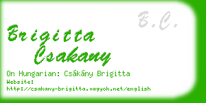 brigitta csakany business card